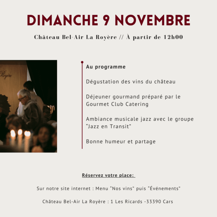 Chateau Bel Air La Royere Degustation Vin Gironde Gerbaude 2025 Bel Air La Royere